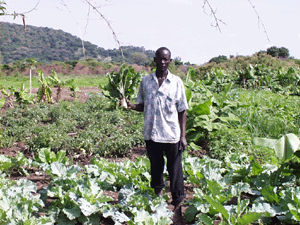 Mzee Malimbichi on his farm