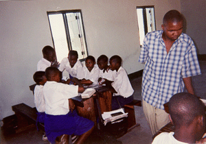 Group work being supervised by the Msembe teacher