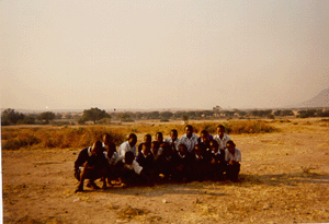 Msembe students posing for a picture after doing field research.